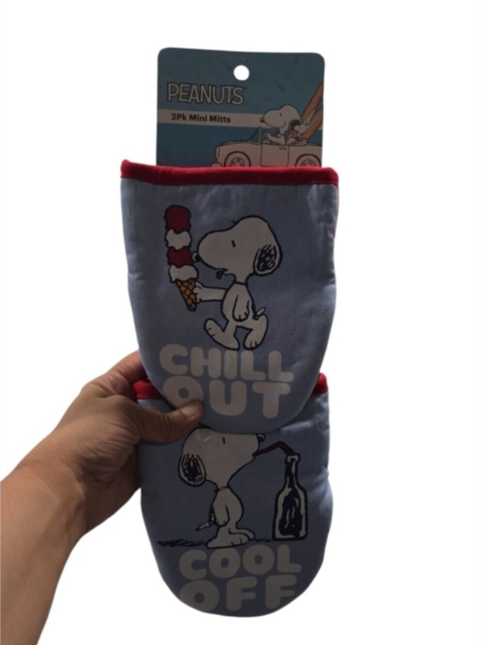 Peanuts 2-pack Mini Oven Mitt Set Chill Out Cool Off